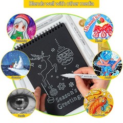 PANDAFLY Gold Silver White Gel Pens, 1Mm Extra Fine Point White Pen for Art High
