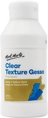 Mont Marte Premium Clear Texture Gesso Acrylic 8.45 Fl Oz (Pack of 1), Grey