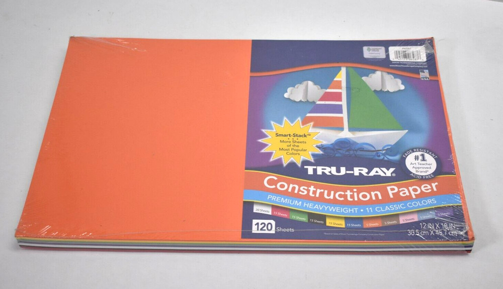Dixon Sulphite Construction Paper 12″ x 18″ Assorted Colors 120 Sheets Total