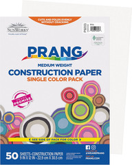 Prang (Formerly Sunworks) Construction Paper, White, 9″ X 12″, 50 Sheets
