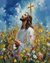 Paint by Numbers Kit for Adults – Jesus Adult Paint by Number Kits on Canvas,