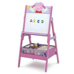 Kids Art Easel Peppa Pig Pink Wood Creative Learning Draw Dry Erase White Board