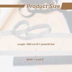 Bra Elastic Strap 19.7 Yards Bra Sewing Band for DIY Sewing Craft White
