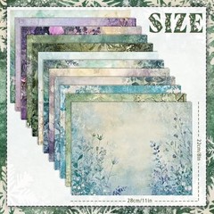 60 Sheets Spring Floral Scrapbook Paper, Double – Sides 11 x 8.5in, Meadow
