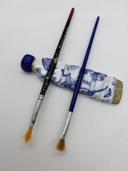 Handcrafted Unique Artist Paint Brush Rest Great gift for artists Decoupaged ￼