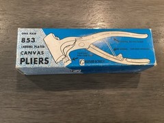 GRUMBACHER #853 Chrome Plated Canvas Stretching Pliers Tool w/Original Box NOS