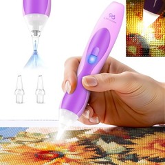 Electric Diamond Art Pens with Light, Quiet Suction Diamond Painting Pen, Wir…