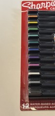 12 Sharpie Creative Markers Water Based Acrylic Brush Tip No Bleed Paint Effect