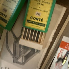 Vintage Mixed Charcoal Graphite Sticks Conte Speedball Nibs Lot