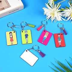 Sublimation Keychain Blanks Bulk – 120Pcs Sublimation Blanks Keychain with Bl…