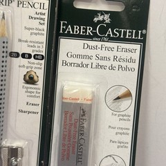 Faber-Castell 9000 Art Set LOT Graphite Pencils Grip Pencils Dust Free Eraser