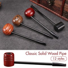 Vintage Premium Long Wood Smoking Pipe Wooden Portable Cigar Pipes Tobacco pipe