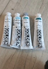 Golden Acrylic Heavy Body Paint, 2oz Set Of 4 Lot # 34