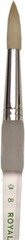 Royal & Langnickel Soft-Grip Stiff Hog Bristle Round Brush: Size 8, Short handle