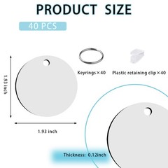 120pcs Sublimation Keychain Blanks With Rings And Clips MDF Keychains Double …