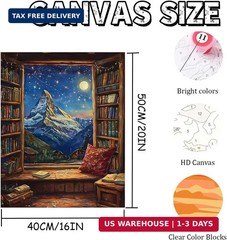 Paint by Numbers Kit for Adults Beginner, Landscape Easy Adult Paint by Number