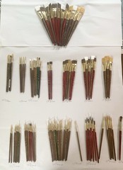 Princeton Art Brush Co. Artist Lot of 90 total Paint Brushes Round Wash
