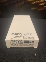 Marvy Uchida 6000 Calligraphy Pens Black 5.0 mm **12-PACK**