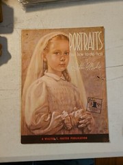 VINTAGE ” PORTRAITS AND HOW TO DO THEM ” ART INSTRUCTION BOOK by WALTER FOSTER
