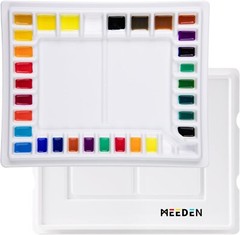 Professional Ceramic Paint Palette: 33-Well Large Format for Artists & Students