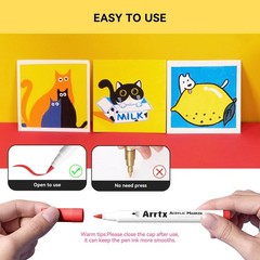 Arrtx 120 Colors Markers Paint Pens, Acrylic Paint Pens for Artists Adults Co…
