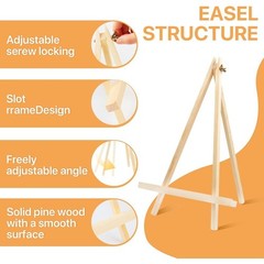 Tabletop Wood Easel Stand 14 Inch Tripod Artist Painting Easel Portable Canvas