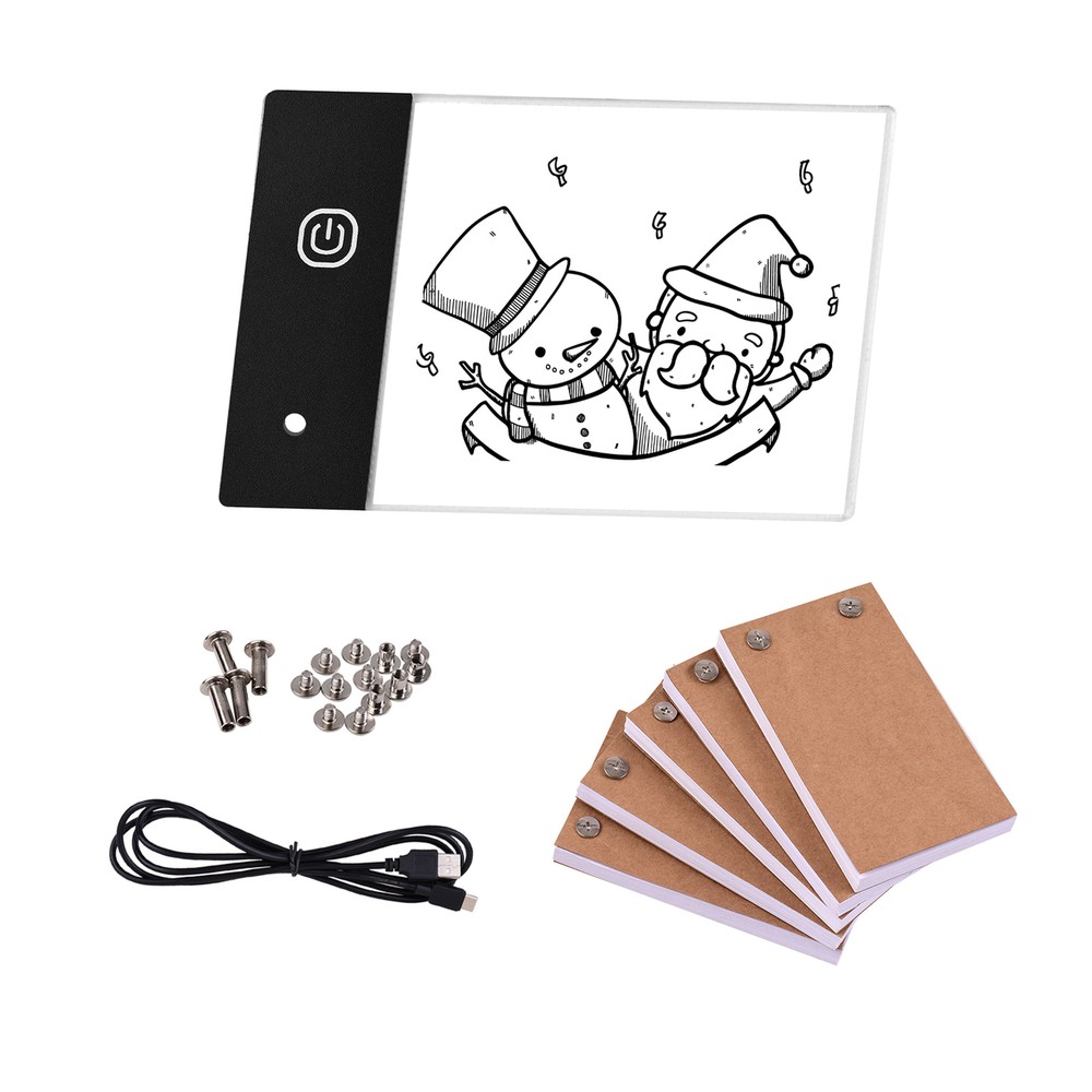 Flip Book Kit with Pad Hole Design 3 Level Brightness D2O6