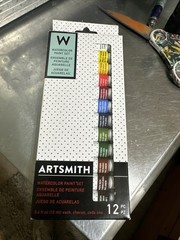 Artsmith Watercolor Paint Set 12 PCs 0.4 Oz Each