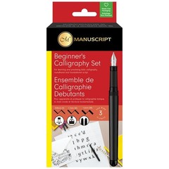 Manuscript Beginners Calligraphy Set 4 Piece – Fountain Pen, ink cartridge