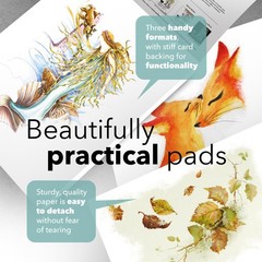 2Pack 9×12 Inch 300gsm/140lb Watercolor Sketchpad Paper 20 Sheets Each