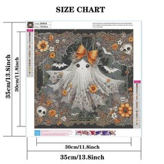 Halloween Ghost 5D Diamond Painting Kits for Adult, Horror Skull Diamond Art Kit