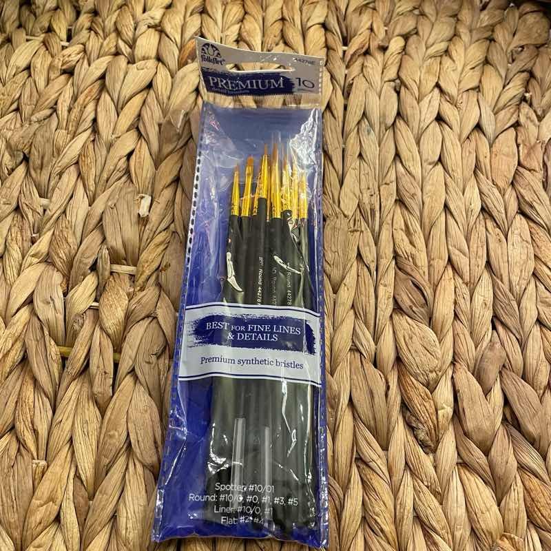 Plaid FolkArt One Stroke Paint Brush Set Donna Dewberry Acrylic Art
