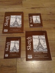 BAZIC SKETCH BOOK Paper Pad Premium 6″x 8″ ,9″ x 12″ Set Of 4