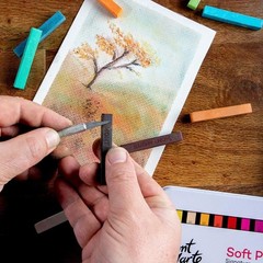 Soft Pastels in Tin Box 24/48 Assorted Colors Art Craft Sketching Blending