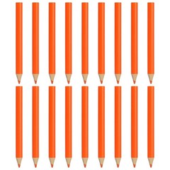 18 PCS Orange Short Oil Based Wooden Colored Pencils For Artists Drawing