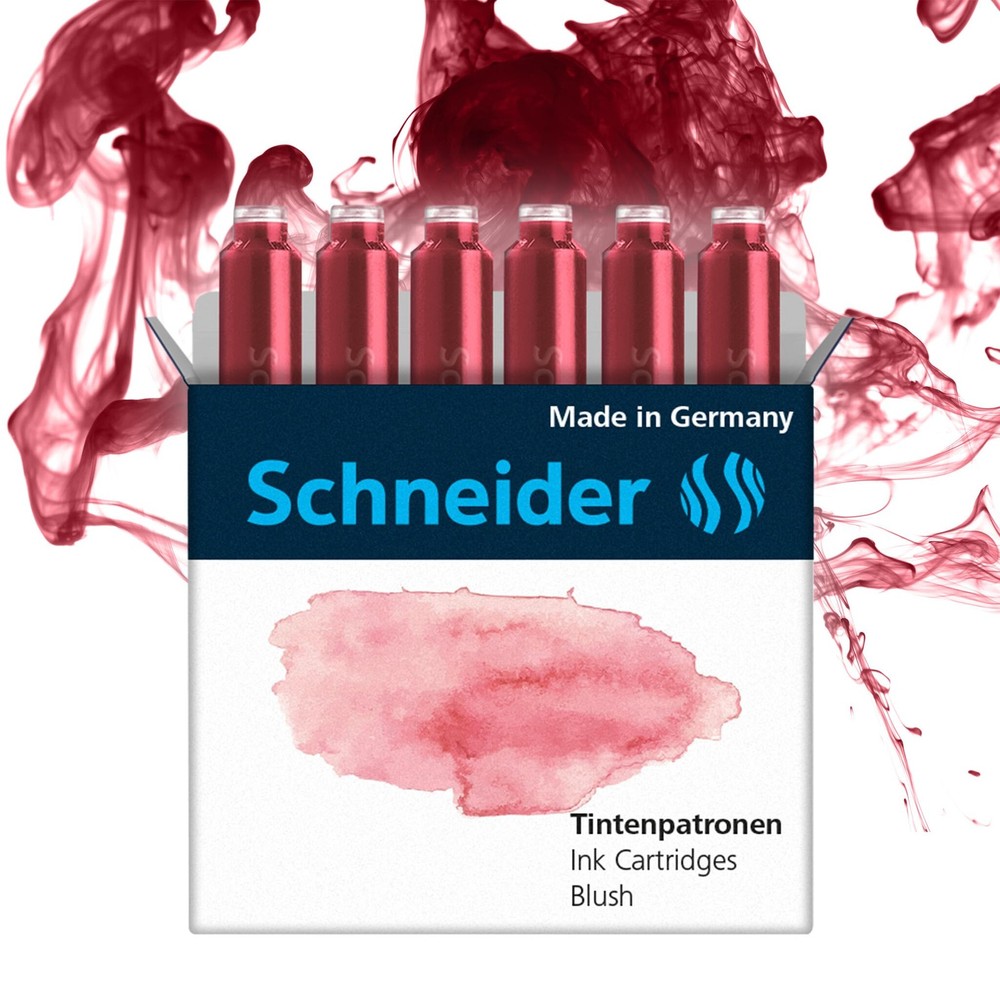 Schneider INK CARTRIDGE PASTEL, 6 CARTRIDGES/BOX, BLUSH (166136)