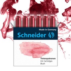 Schneider INK CARTRIDGE PASTEL, 6 CARTRIDGES/BOX, BLUSH (166136)