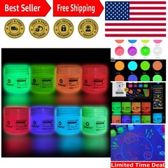 Glow in the Dark Acrylic Paint Set – 8 Vibrant Colors, 20 ml Great for Crafting