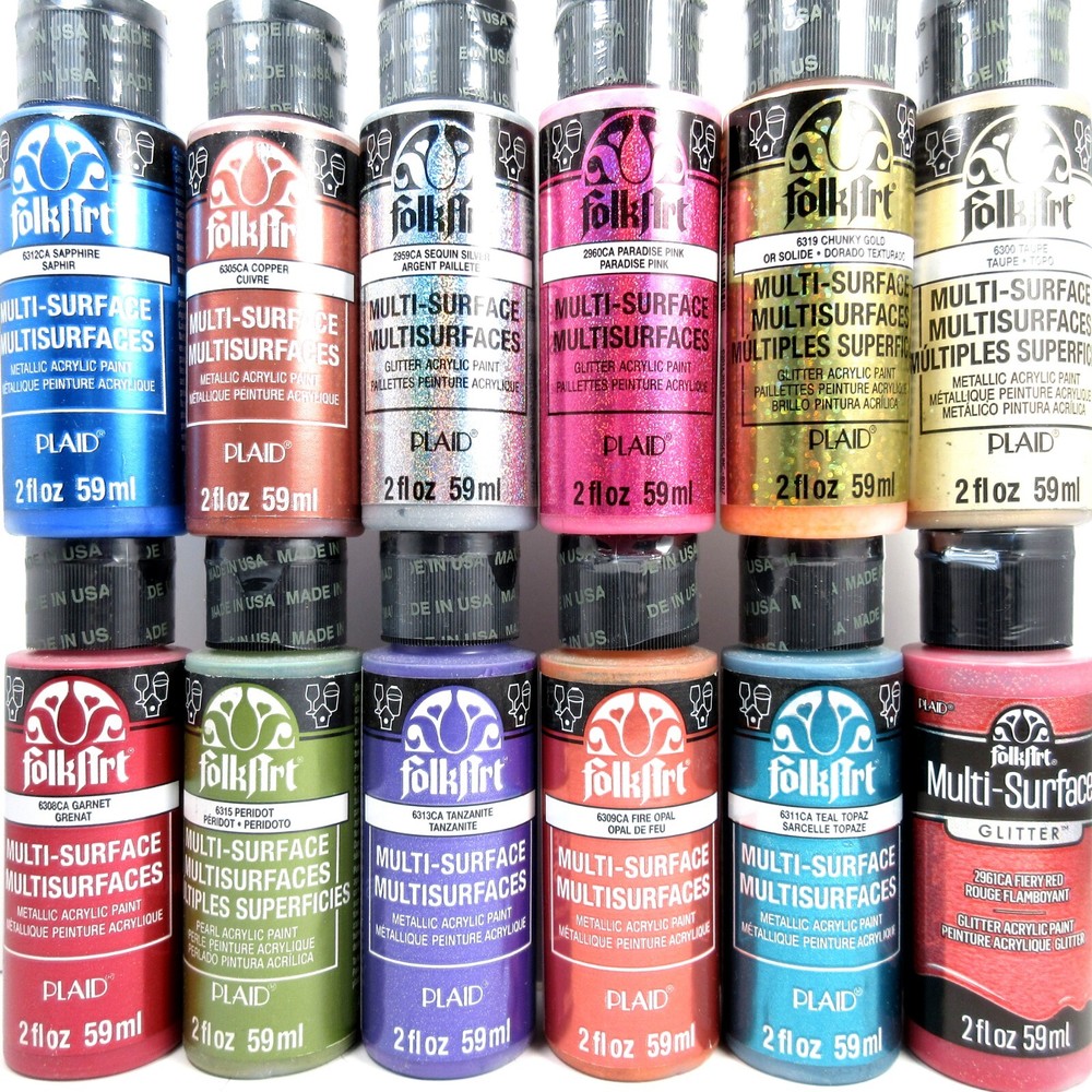 Metallic Paint FolkArt Multi-Surface Folk Art Acrylic Craft – Pick Color