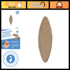 Premium Birch Wood Joiner Biscuits, Size 10, 100 Pack for Strong Joints & Precis