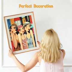 Pretty Fashion Ladies 5D Diamond Painting Kits for Adults, Pretty fashion girl D