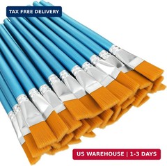 40 Pcs 1 Inch Flat Paint Brushes for Acrylic Painting Large Paintbrushes Bulk Bi