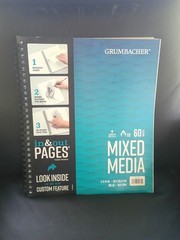 Grumbacher 11X14 Mixed Media Paper Pad 98Lb Dual Loop In Out Pages 60 Sheets