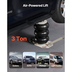 3 Ton Triple Bag Air Jack Lift 17.7″ 1-6s Fast Lifting for Car SUV Truck