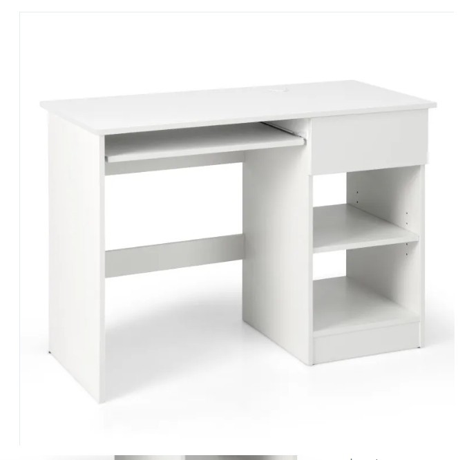 Wooden Computer Desk with CPU Stand