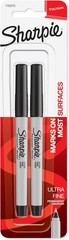 Vibrant Black Ultra Fine Permanent Markers – Waterproof, Fade Resistant, 2 Pack