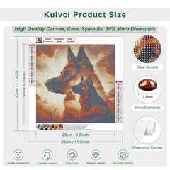 Diamond Painting Kits for Adults Dog, Diamond Art Kits for Beginners, 5D DIY Ful