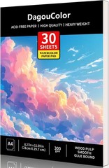 DagouColor Watercolor Paper Pad, A4, 1 Pack, 30 Sheets, A4,1 Cloud Pink