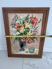 Floral Still Life Vase Framed Wall Art Painting