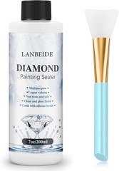 200ML Diamond Painting Sealer with Silicone Brush, Updated 5D Diamond Paintin…